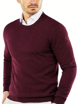 Trendy Knitted Sweater with Round Neck - Dante