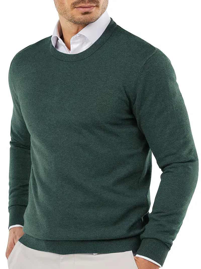 Trendy Knitted Sweater with Round Neck - Dante