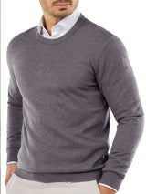 Trendy Knitted Sweater with Round Neck - Dante