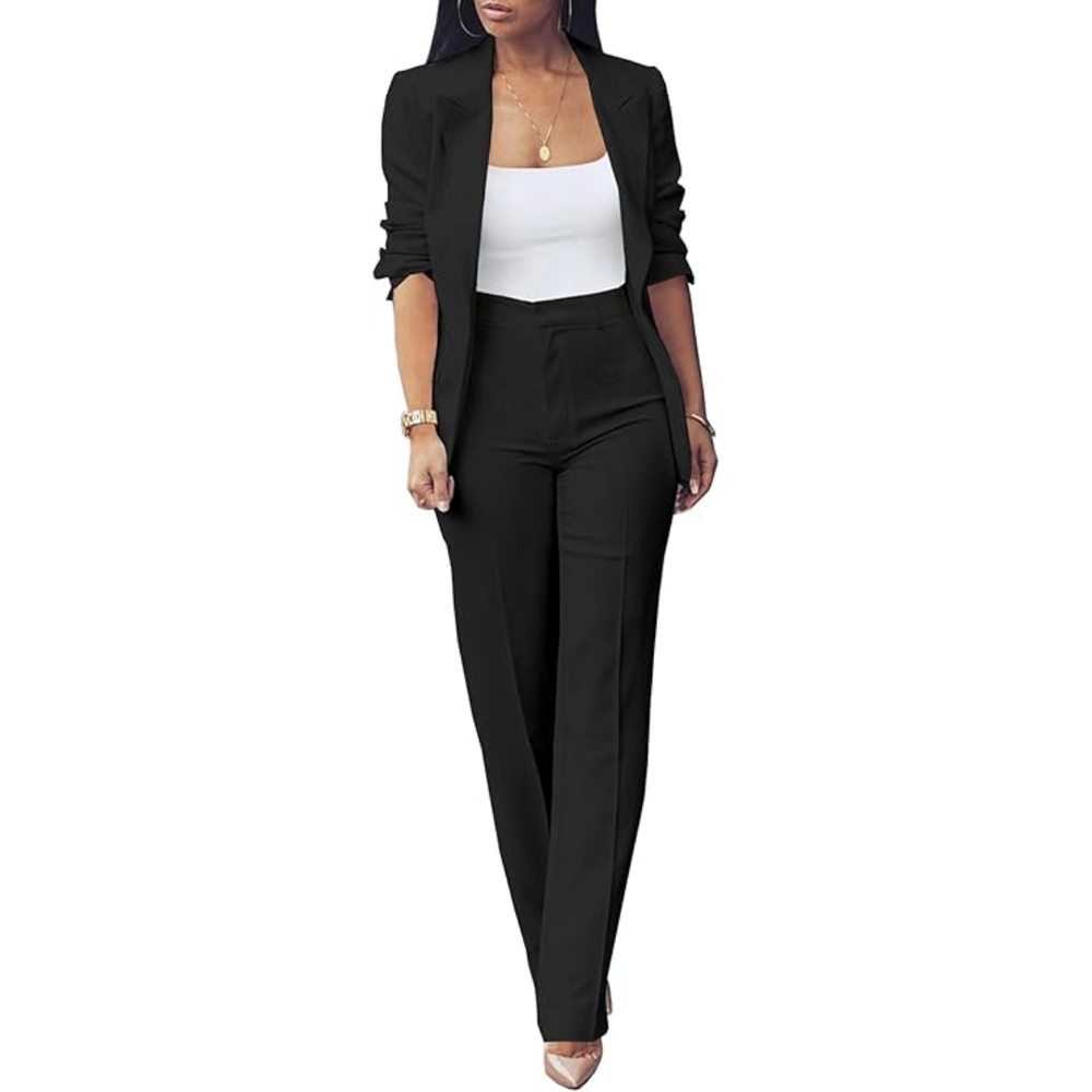 Chic Quina Ladies Blazer Set - Stylish Women's Suit for Office & Casual Wear