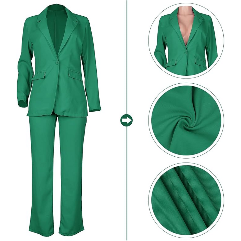 Chic Quina Ladies Blazer Set - Stylish Women's Suit for Office & Casual Wear