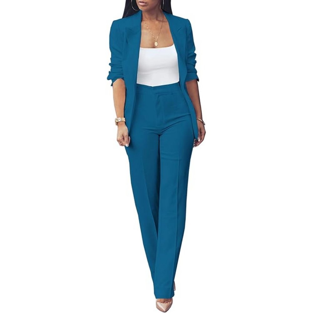 Chic Quina Ladies Blazer Set - Stylish Women's Suit for Office & Casual Wear