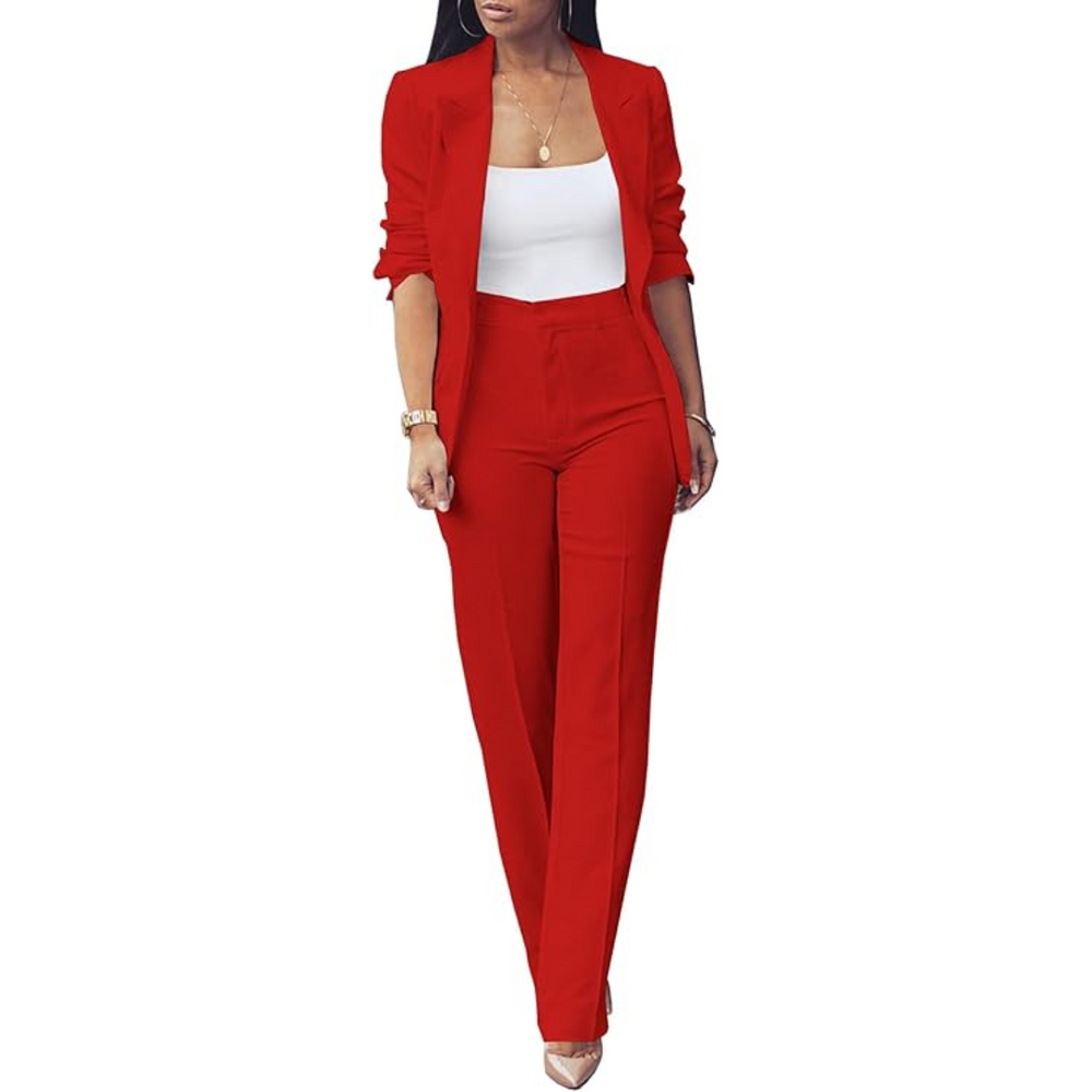 Chic Quina Ladies Blazer Set - Stylish Women's Suit for Office & Casual Wear