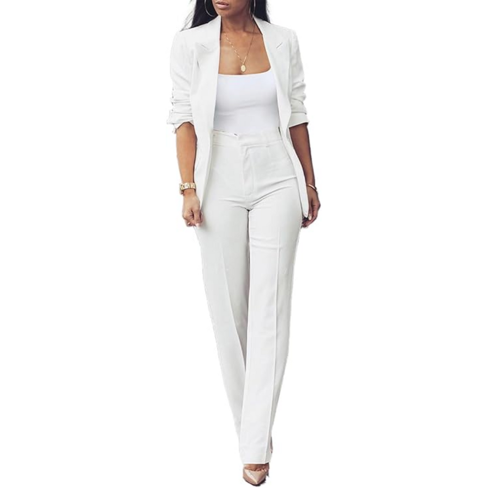 Chic Quina Ladies Blazer Set - Stylish Women's Suit for Office & Casual Wear