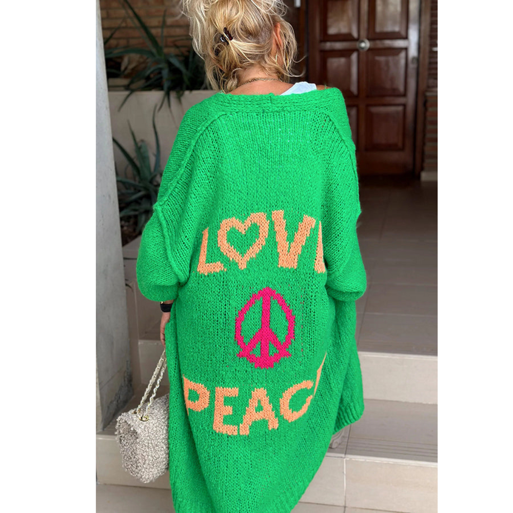 Trendy Long Knitted Cardigan - Sofia