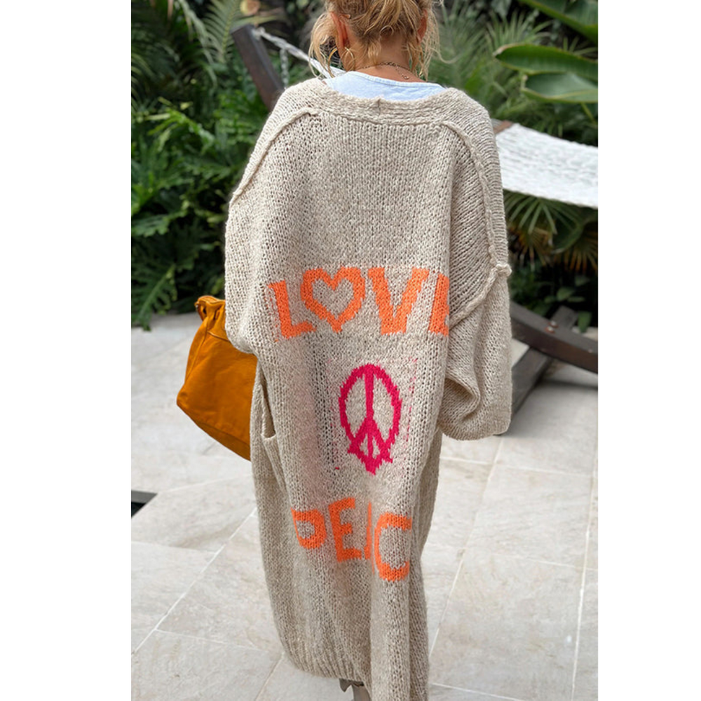 Trendy Long Knitted Cardigan - Sofia