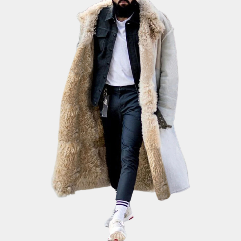 Trendy Long Warm Winter Coat for Men - Matteo