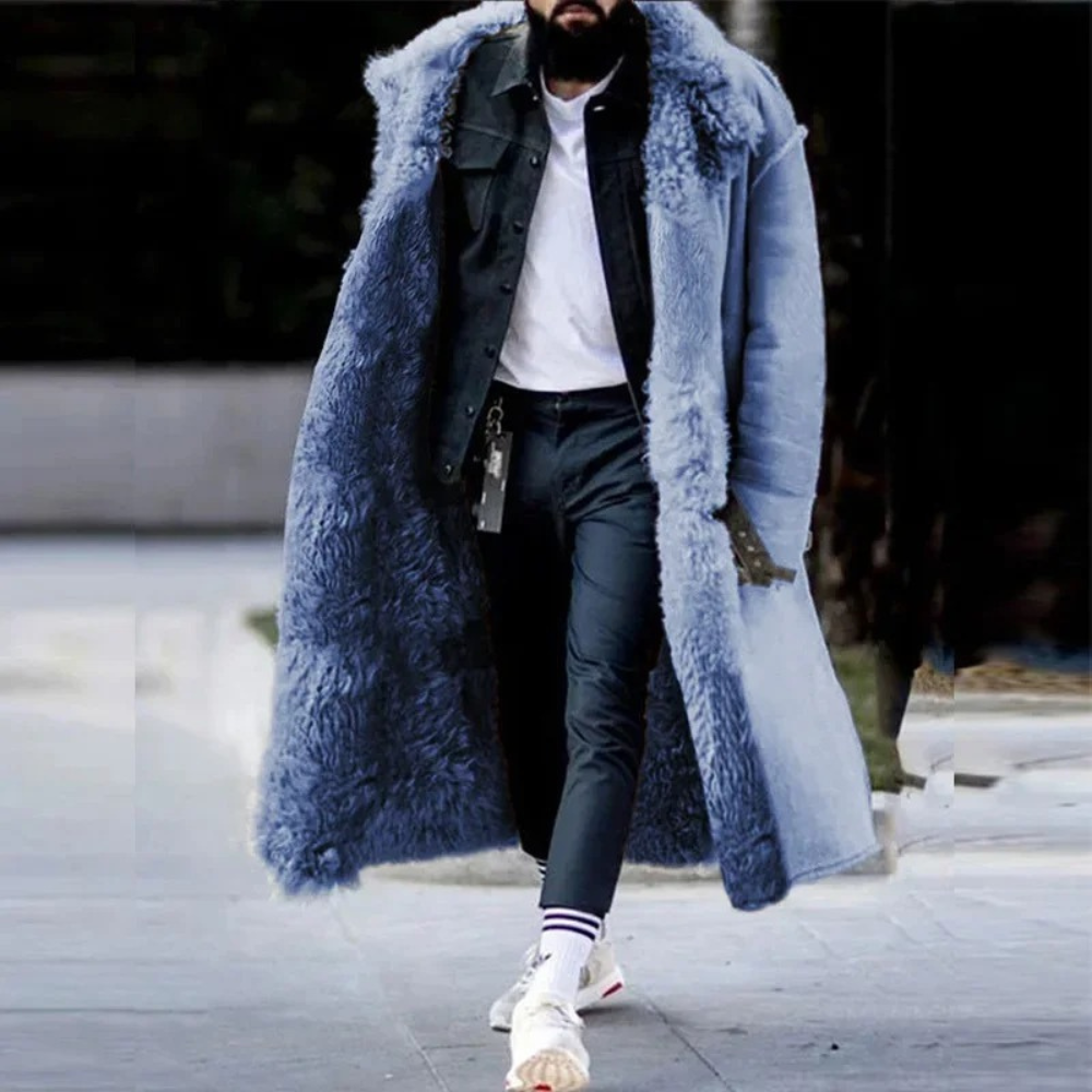Trendy Long Warm Winter Coat for Men - Matteo