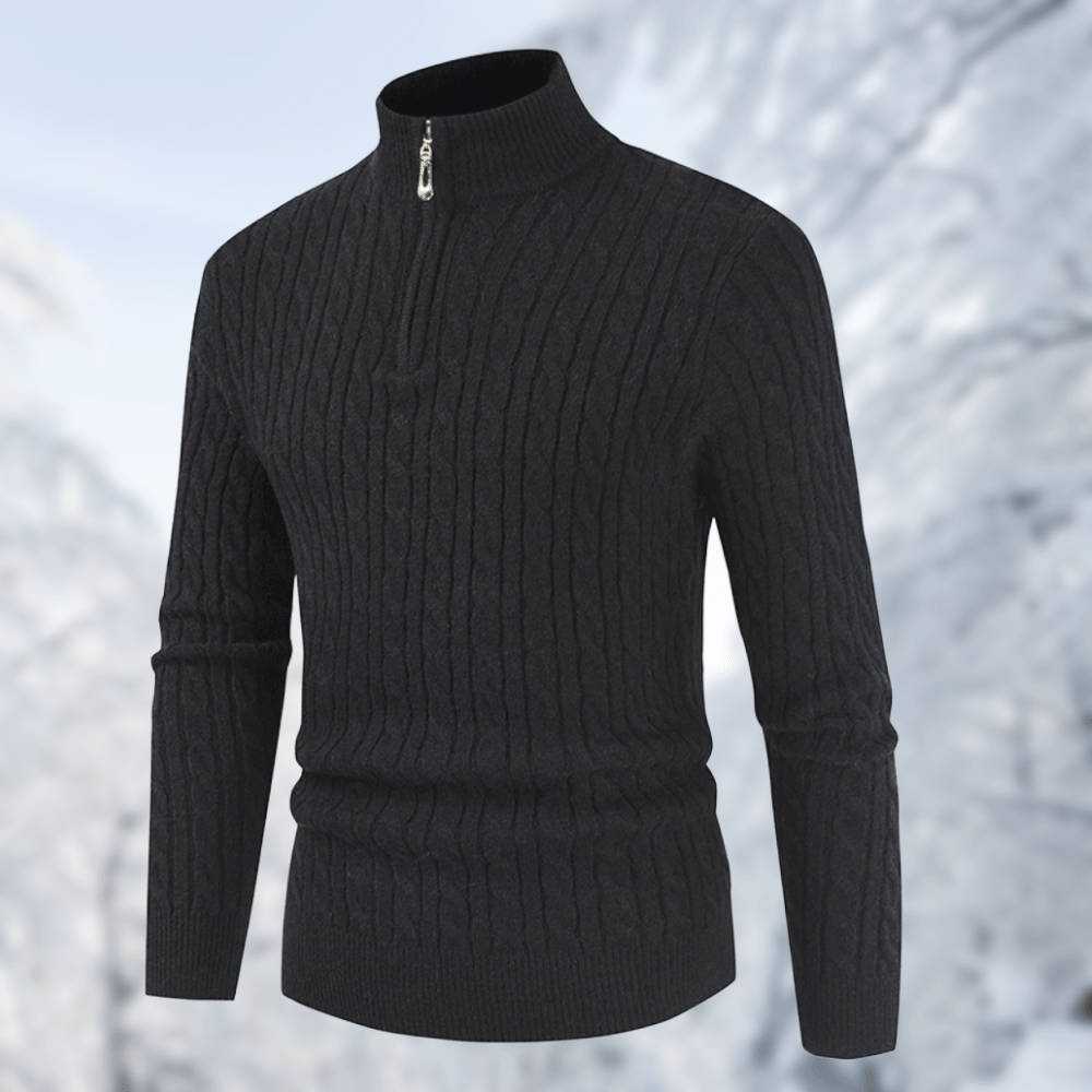 Trendy Men's Sweater with Stand-up Collar - Ruben - 2