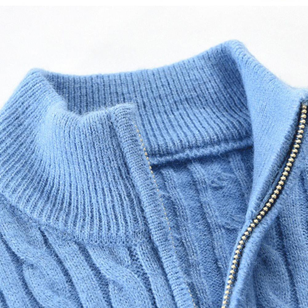 Trendy Men's Sweater with Stand-up Collar - Ruben - 4