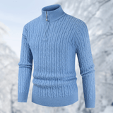 Trendy Men's Sweater with Stand-up Collar - Ruben