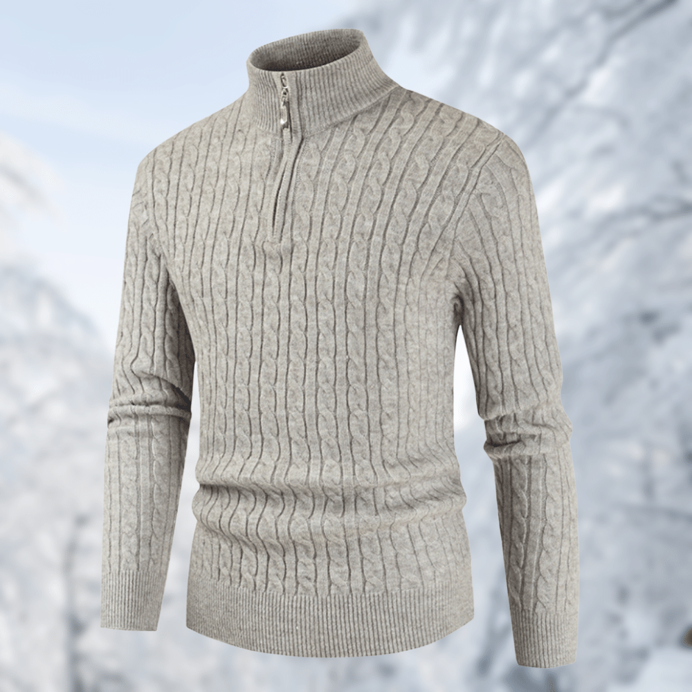 Trendy Men's Sweater with Stand-up Collar - Ruben - 3