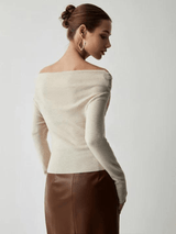 Trendy Off-Shoulder Sweater - Maria