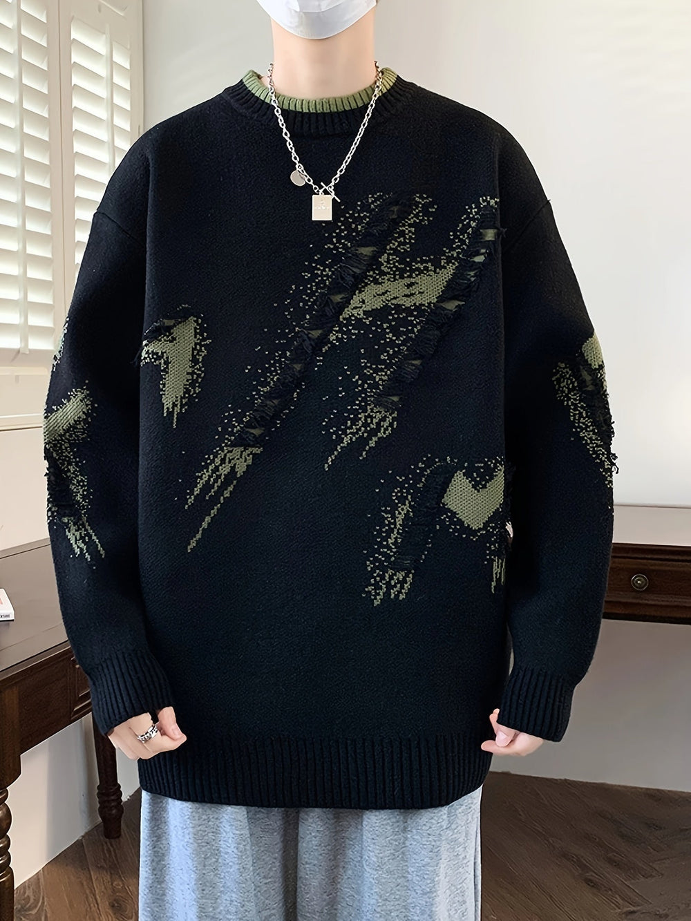 Trendy Oversized Knitted Sweater - Ethan