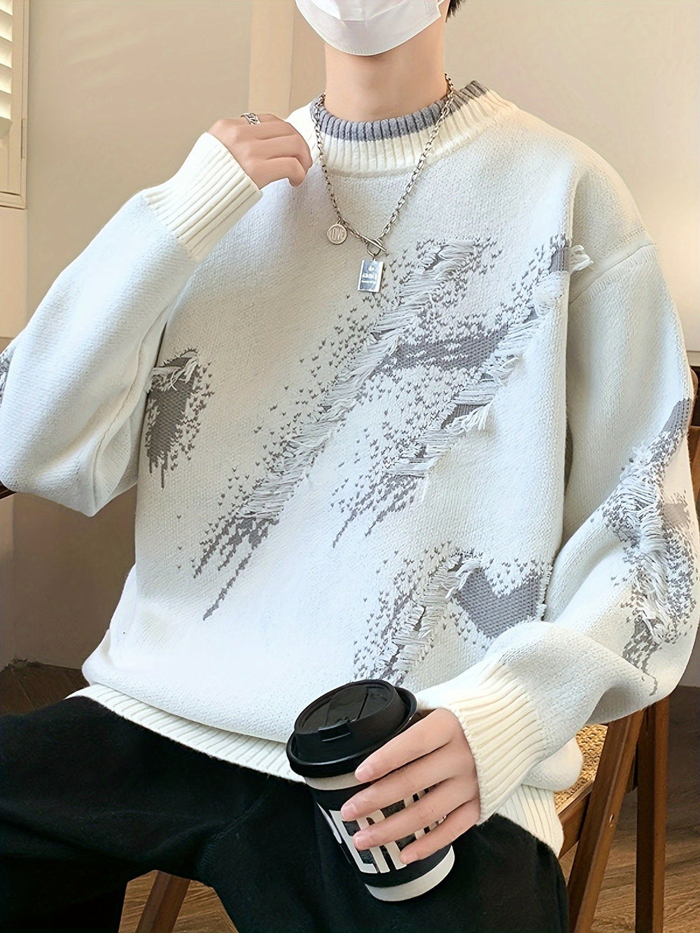 Trendy Oversized Knitted Sweater - Ethan