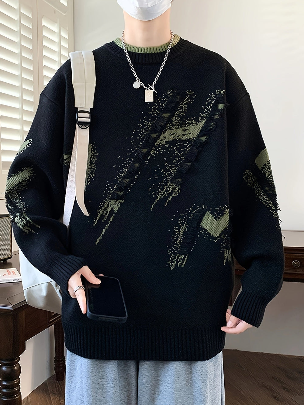 Trendy Oversized Knitted Sweater - Ethan