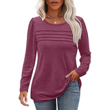 Sarah Trendy Pleated Long Sleeve Tunic Top for Women - Stylish & Comfortable Fashion Blouse