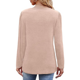 Sarah Trendy Pleated Long Sleeve Tunic Top for Women - Stylish & Comfortable Fashion Blouse