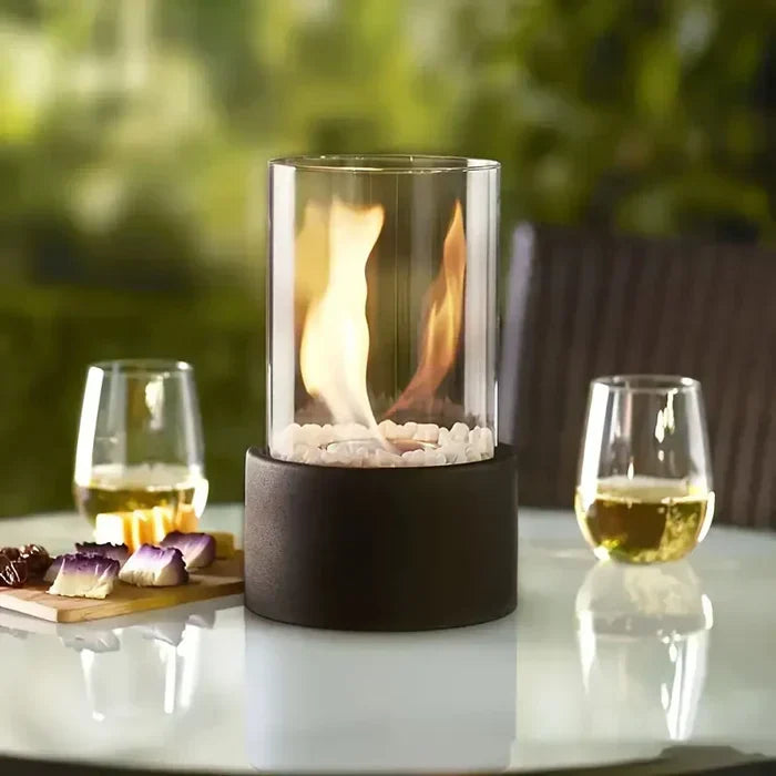 GlowLuxe Trendy Portable Table Fire Lantern - Stylish Outdoor & Indoor Decor