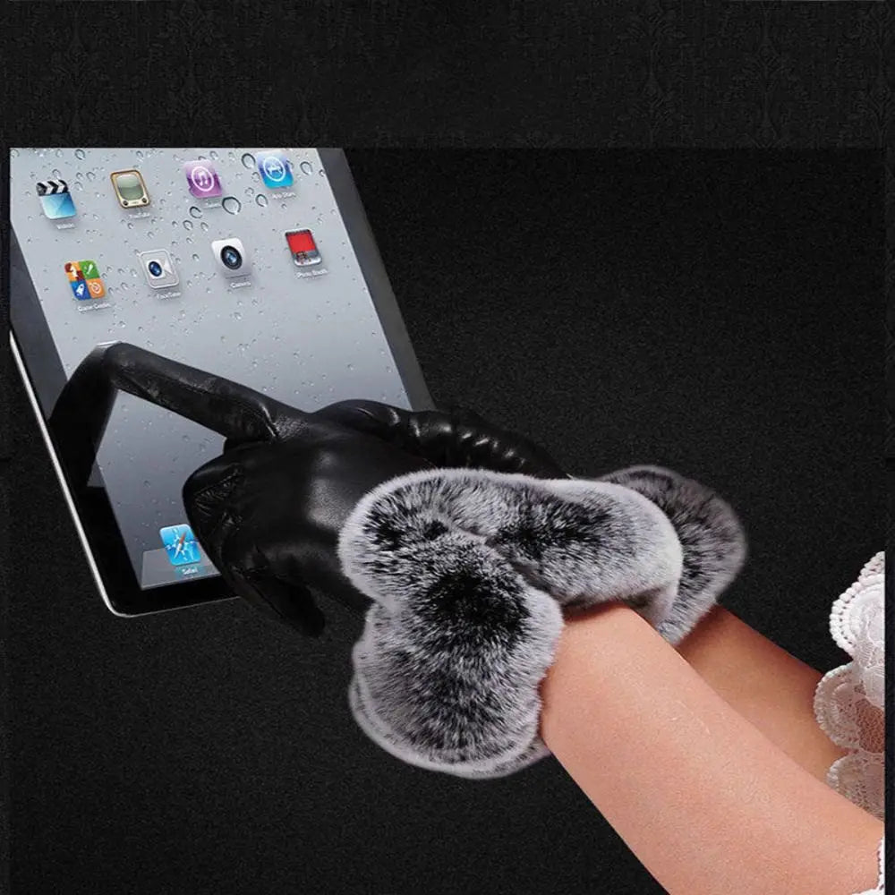 SilkGlide Trendy PU Leather Gloves for Women - Stylish & Comfortable Fashion Accessory