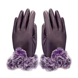 SilkGlide Trendy PU Leather Gloves for Women - Stylish & Comfortable Fashion Accessory