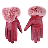 SilkGlide Trendy PU Leather Gloves for Women - Stylish & Comfortable Fashion Accessory