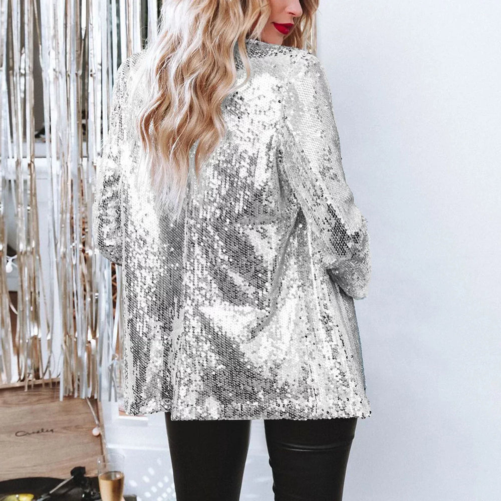 Trendy Sequined Blazer – Olivia