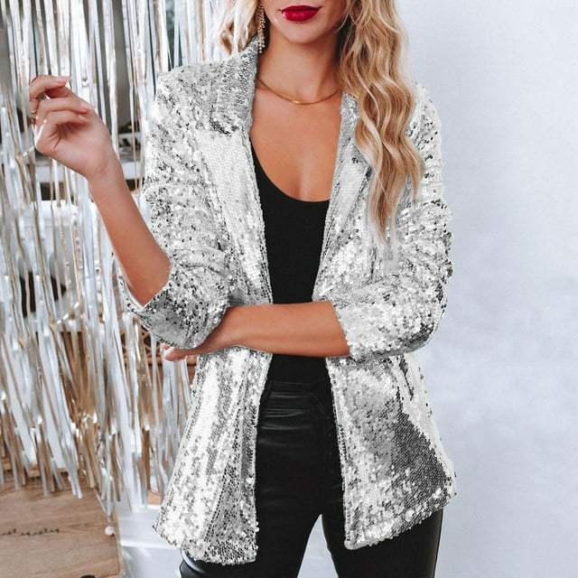 Trendy Sequined Blazer – Olivia