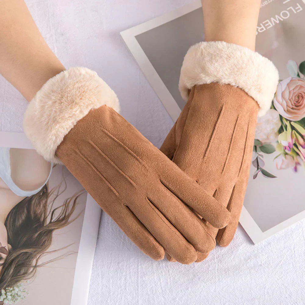 Stylish Mirella Suede Gloves for Women - Trendy Fashion Accessory
