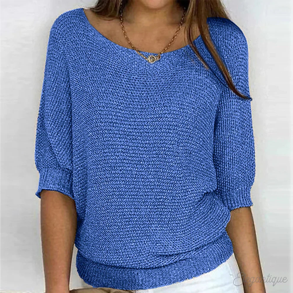 Enhanced Product Title: **Eunice™ Relaxed Knit Top - Cozy & Stylish Women's Sweater** 

This title includes relevant keywords that can help improve visibility in Google Shopping while clearly describing the product.