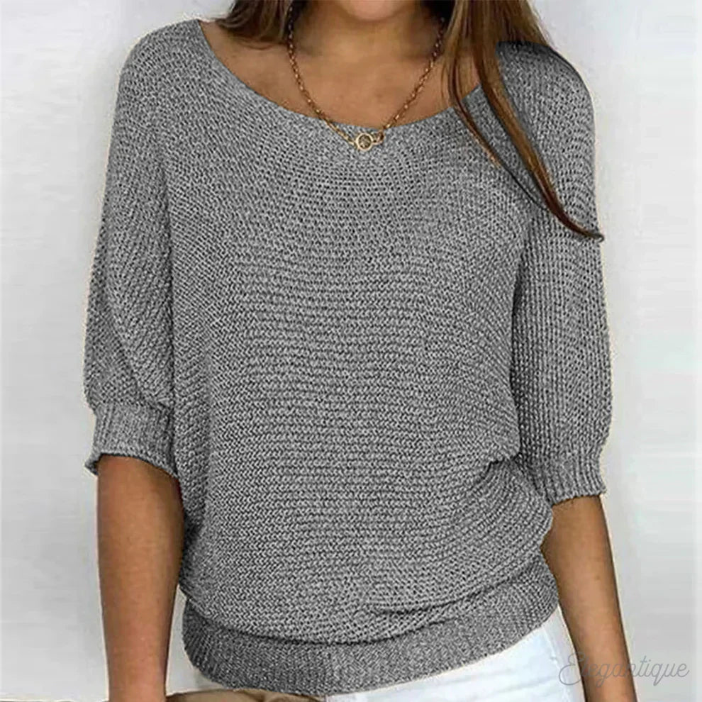 Enhanced Product Title: **Eunice™ Relaxed Knit Top - Cozy & Stylish Women's Sweater** 

This title includes relevant keywords that can help improve visibility in Google Shopping while clearly describing the product.