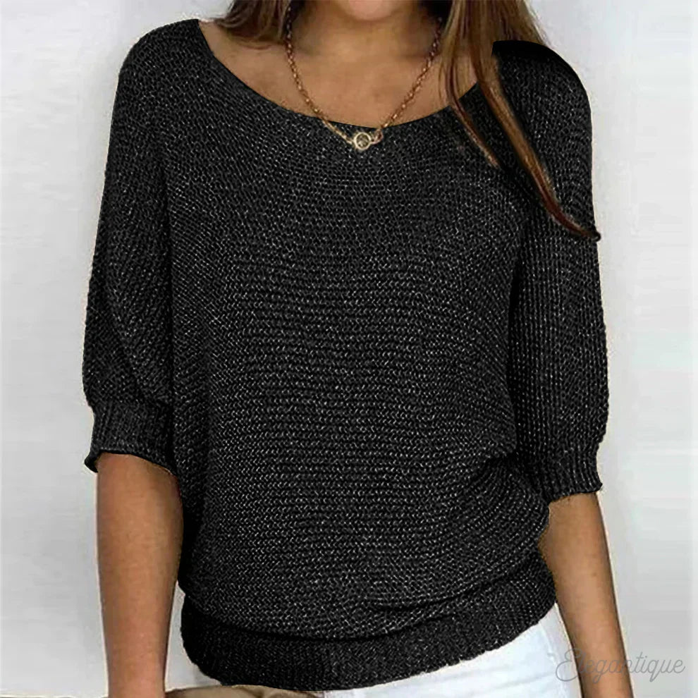 Enhanced Product Title: **Eunice™ Relaxed Knit Top - Cozy & Stylish Women's Sweater** 

This title includes relevant keywords that can help improve visibility in Google Shopping while clearly describing the product.
