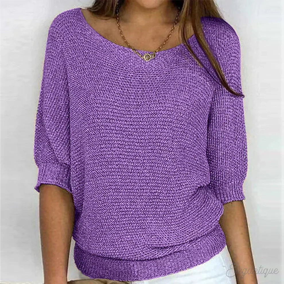 Enhanced Product Title: **Eunice™ Relaxed Knit Top - Cozy & Stylish Women's Sweater** 

This title includes relevant keywords that can help improve visibility in Google Shopping while clearly describing the product.