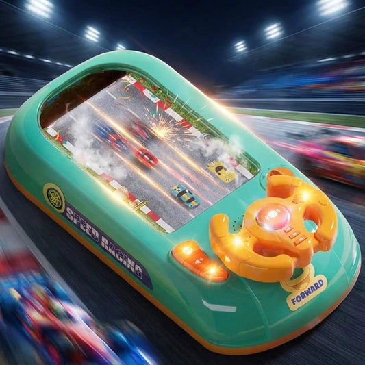 Racing Game Console – Interactive Steering Wheel & Screen-Free Play