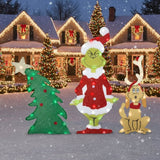 TWINKLON Grinch Outdoor LED Christmas Yard Decor – Festive Holiday Lighting for Lawn & Garden