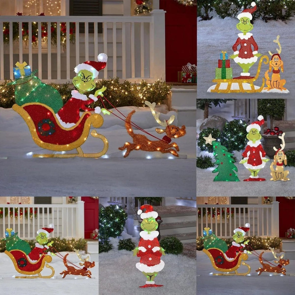 TWINKLON Grinch Outdoor LED Christmas Yard Decor – Festive Holiday Lighting for Lawn & Garden