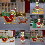 TWINKLON Grinch Outdoor LED Christmas Yard Decor – Festive Holiday Lighting for Lawn & Garden