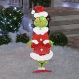 TWINKLON Grinch Outdoor LED Christmas Yard Decor – Festive Holiday Lighting for Lawn & Garden