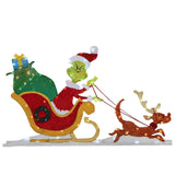 TWINKLON Grinch Outdoor LED Christmas Yard Decor – Festive Holiday Lighting for Lawn & Garden