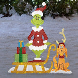 TWINKLON Grinch Outdoor LED Christmas Yard Decor – Festive Holiday Lighting for Lawn & Garden