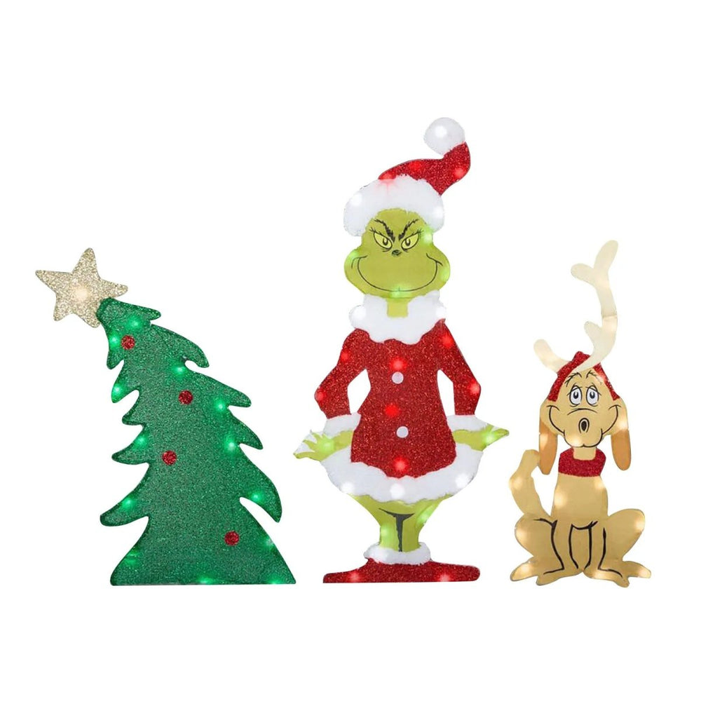 TWINKLON Grinch Outdoor LED Christmas Yard Decor – Festive Holiday Lighting for Lawn & Garden