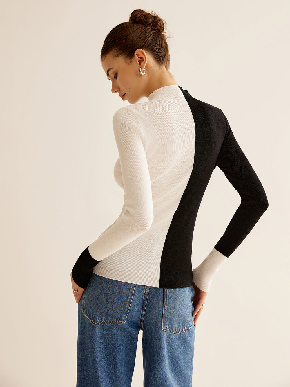 Two-Colored Sweater for Women - Eloise