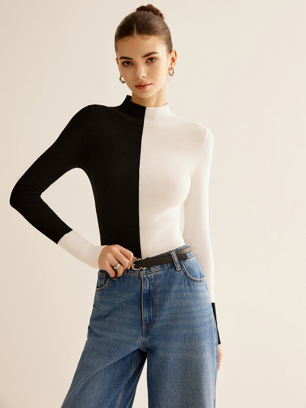 Two-Colored Sweater for Women - Eloise