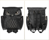 Stylish PU Leather Owl Print Backpack for Women - Multi-Pocket, Durable & Trendy Design