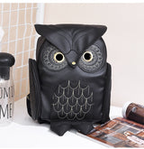 Stylish PU Leather Owl Print Backpack for Women - Multi-Pocket, Durable & Trendy Design