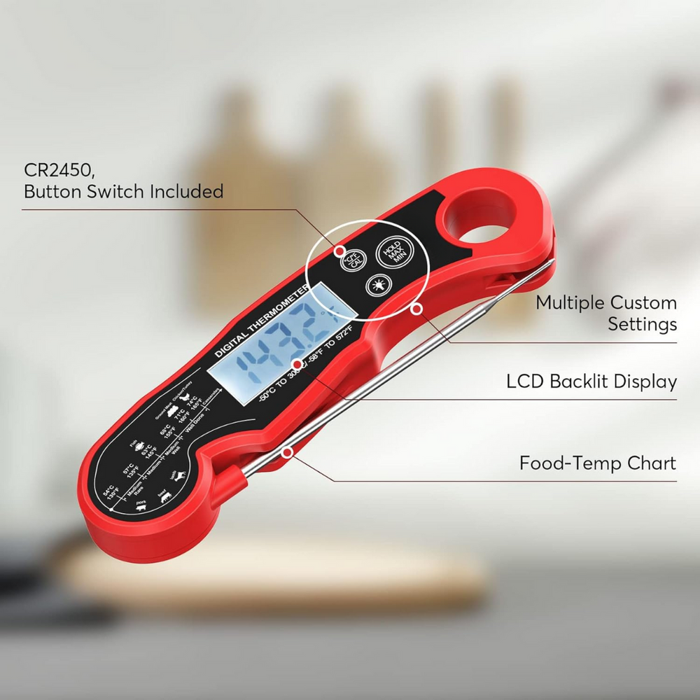 Ultra-Fast Digital Meat Thermometer - GrillGauge | Instant Read Cooking Thermometer for Perfect Grilling & Baking
