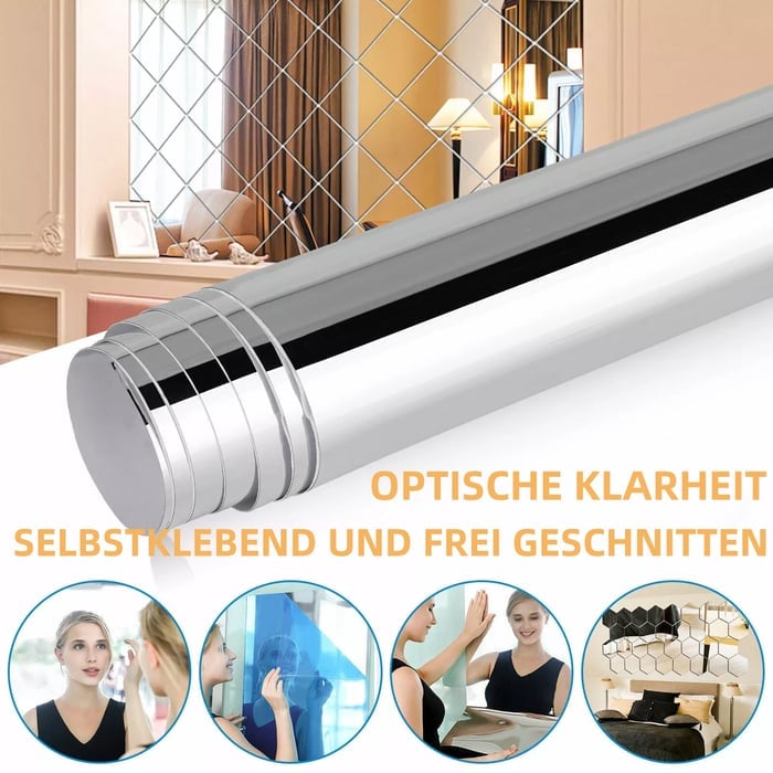 Ultra-Flexible Shatterproof Mirror - Safe, Durable, and Versatile for Home & Office Use