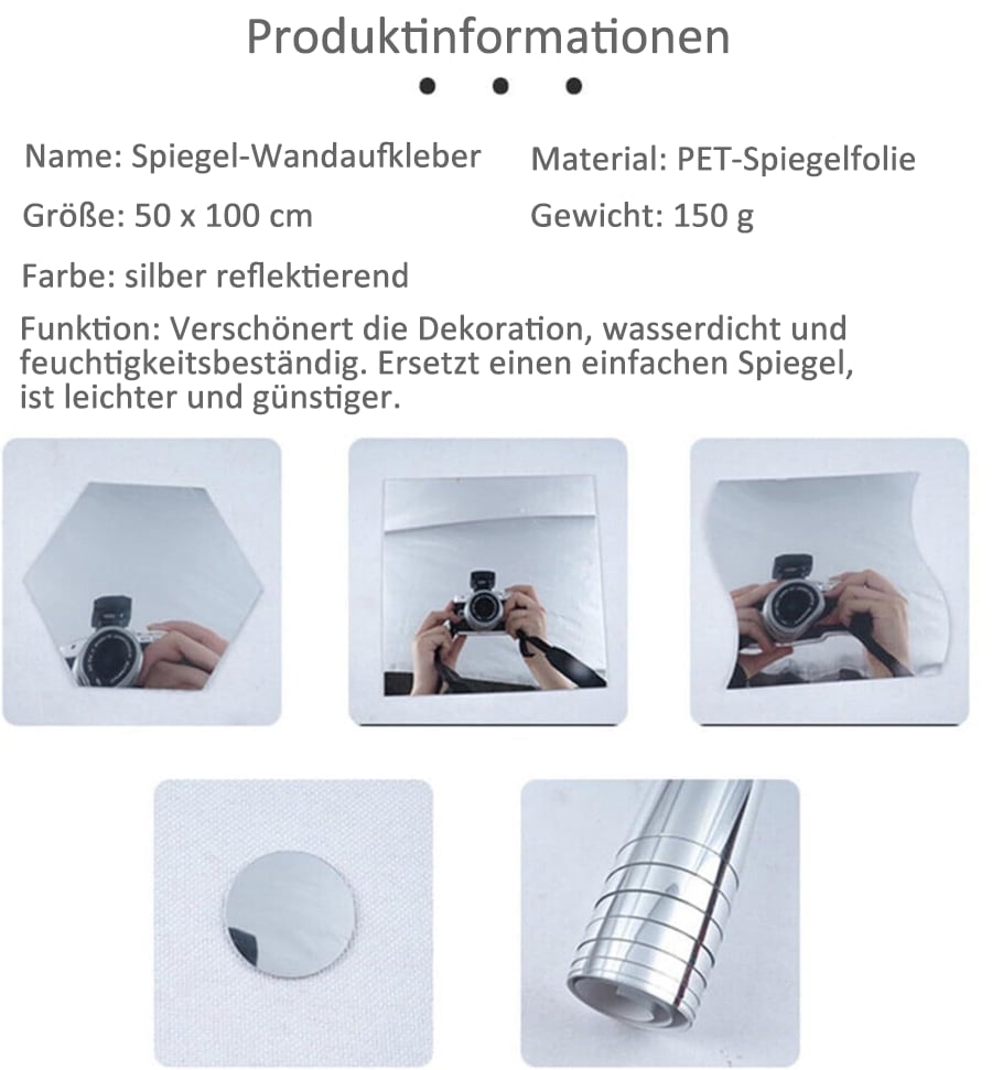 Ultra-Flexible Shatterproof Mirror - Safe, Durable, and Versatile for Home & Office Use