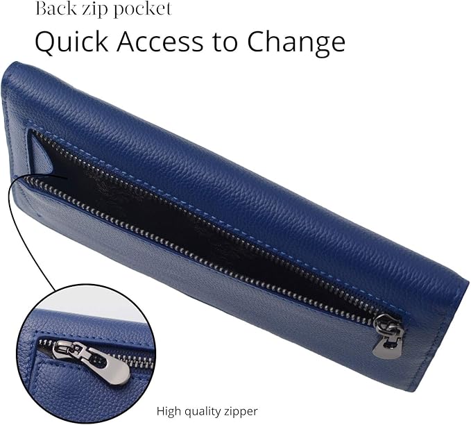 Renée Ultra-Thin RFID Blocking Leather Card Wallet - Stylish & Secure Slim Design