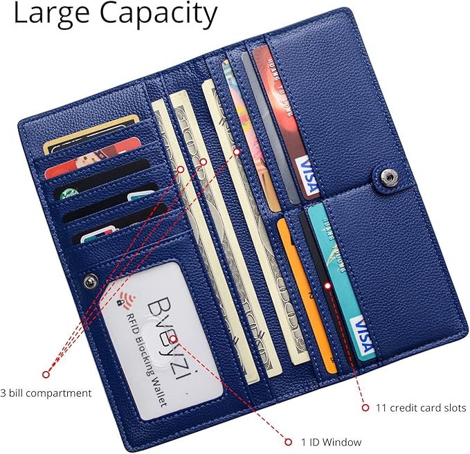 Renée Ultra-Thin RFID Blocking Leather Card Wallet - Stylish & Secure Slim Design